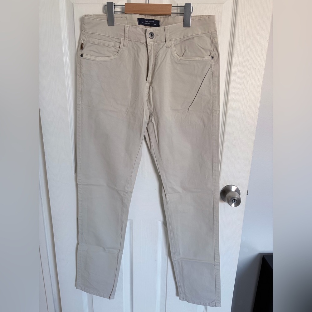 Zara Man Cream Chino Pants 31